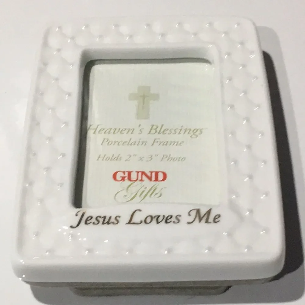 Jesus Loves Me Porcelain Photo Frame (2